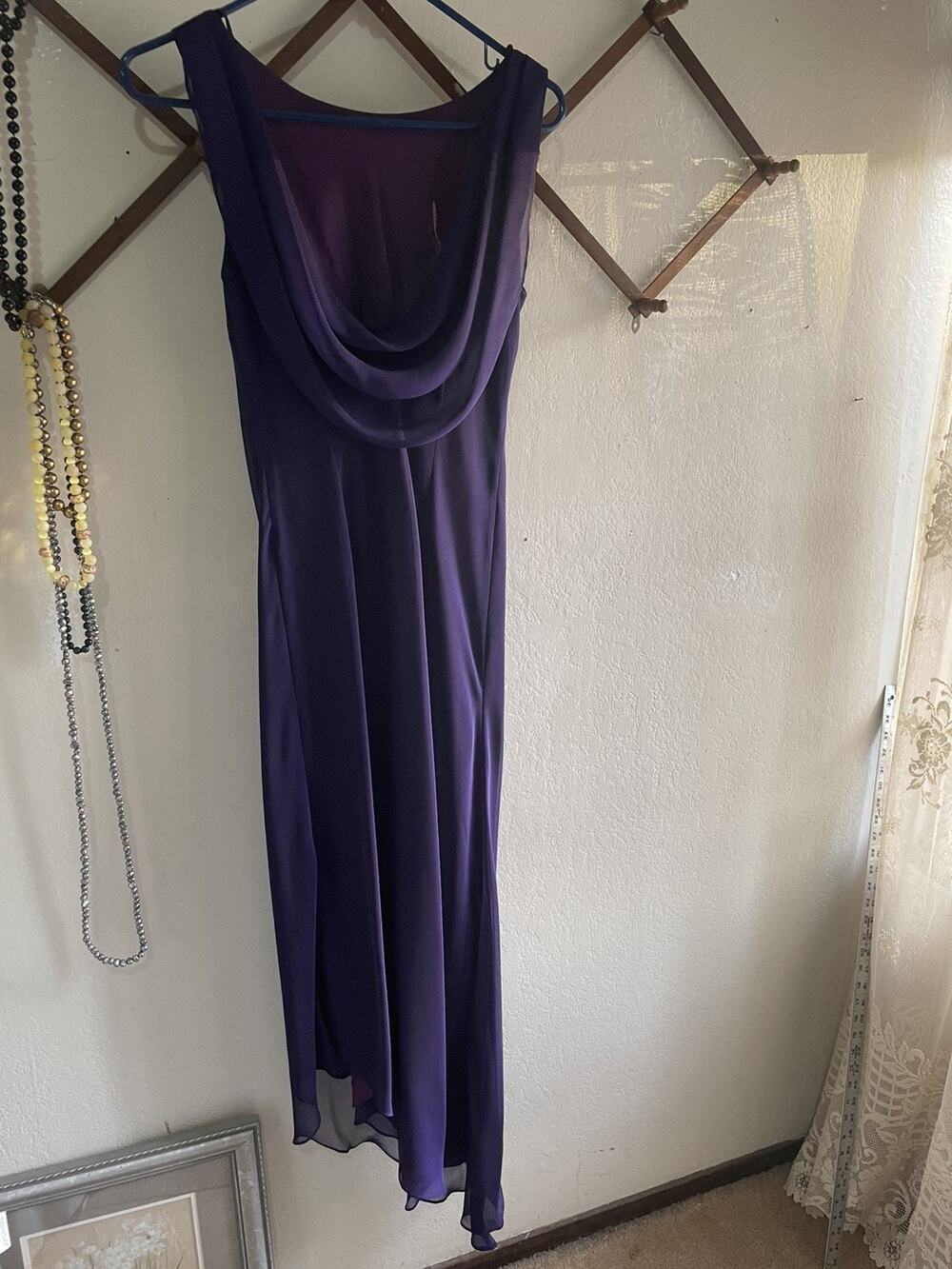 Vintage hi low purple dress small